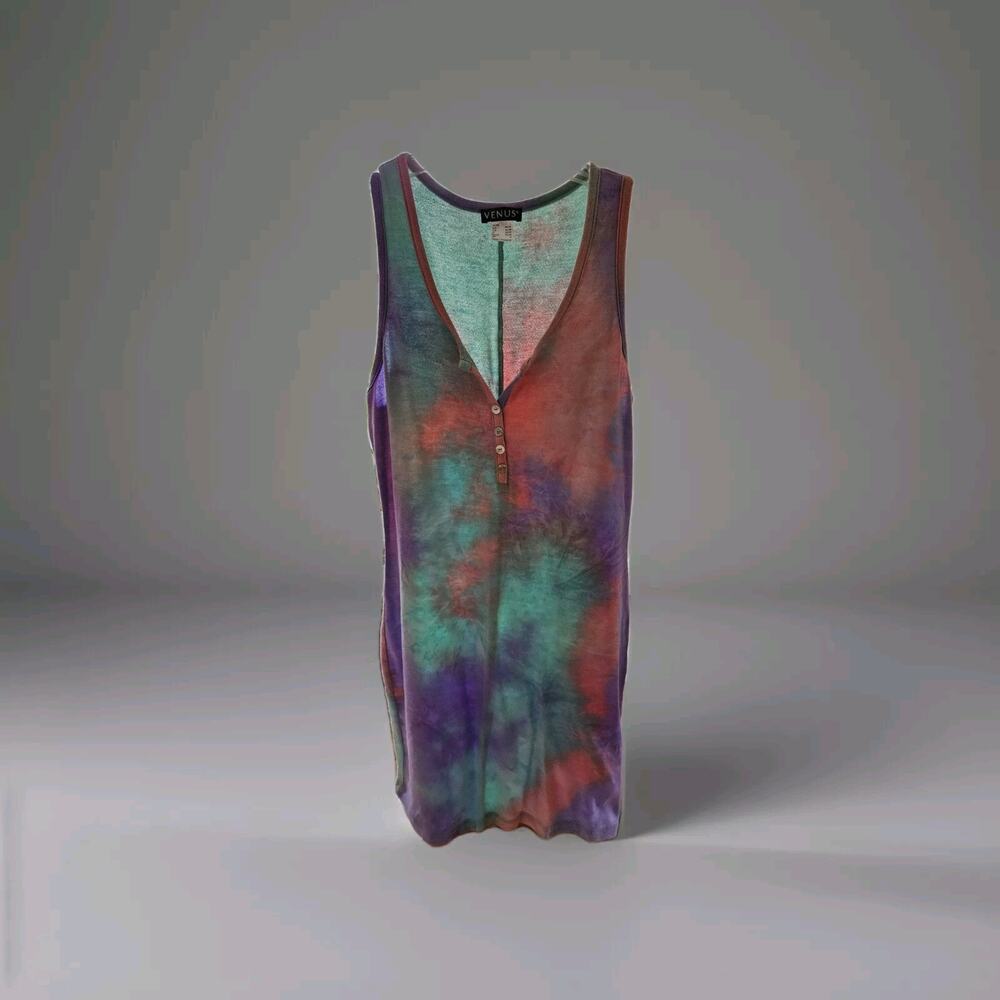Womens Bathing Suit Cover Up Summer Tye Dye Dress Venus Size L